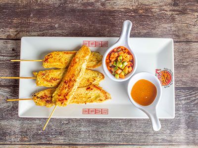 AT07- Chicken Satay In Thai Style