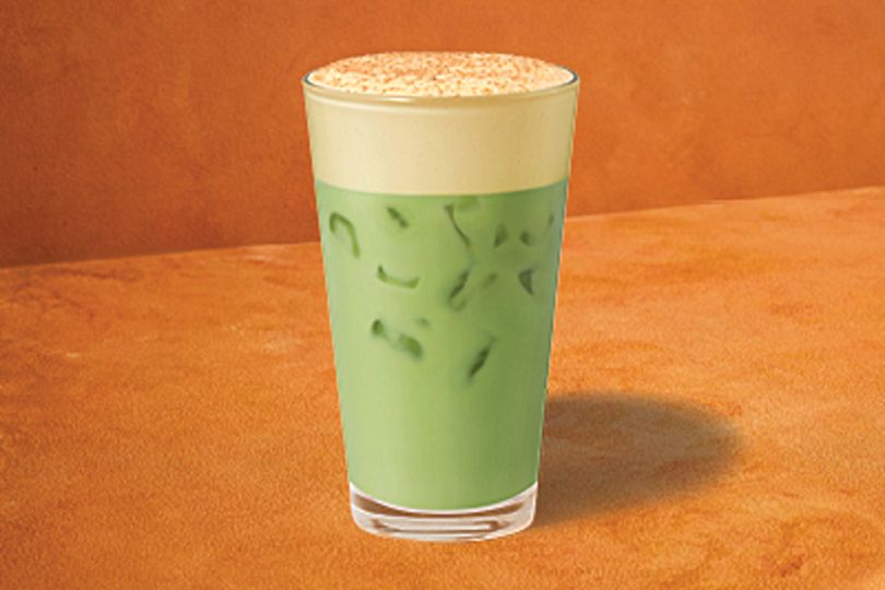 Iced Pumpkin Spice Cream Matcha Latte