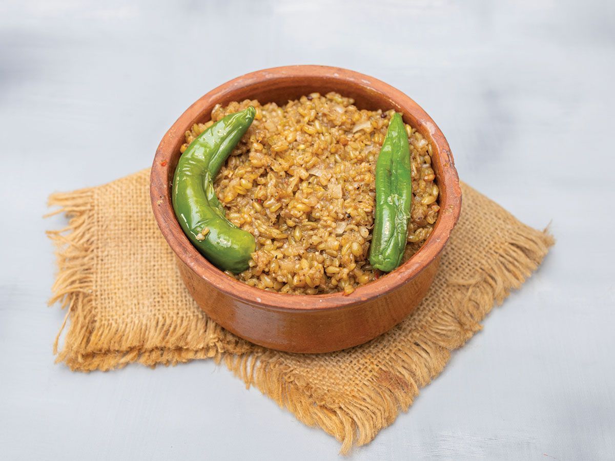 Oven Baked Rice Bram With Meat
