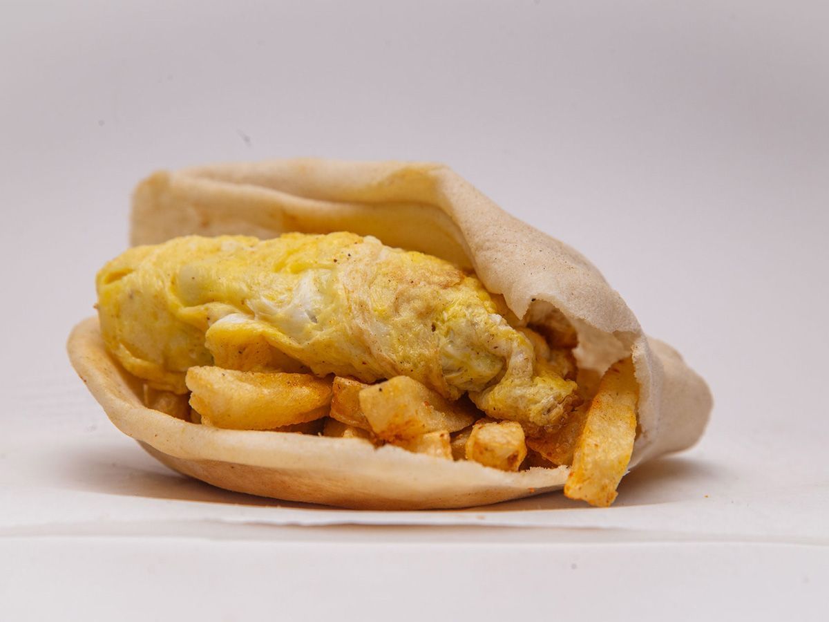 French Fries & Fried Egg Sandwich