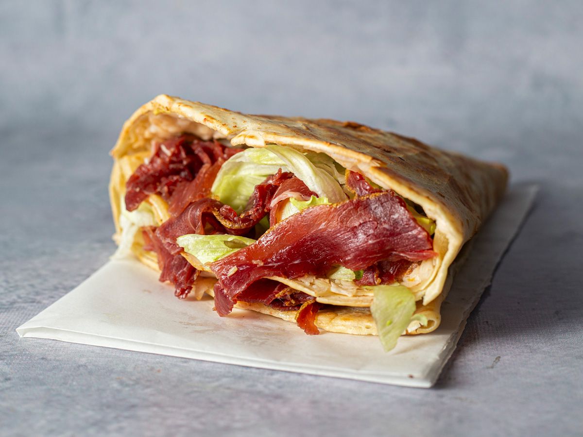Pastrami With Vegetables Crepe