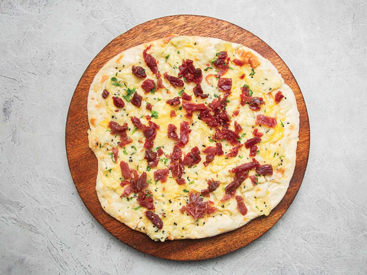 Halloumi Pastrami Manousheh
