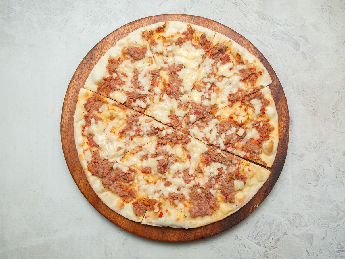 Man'oushe with Minced Meat and Cheese