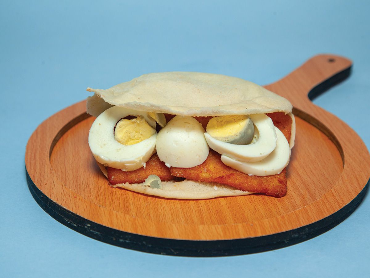 Fried Cheese and Fried Egg Sandwich
