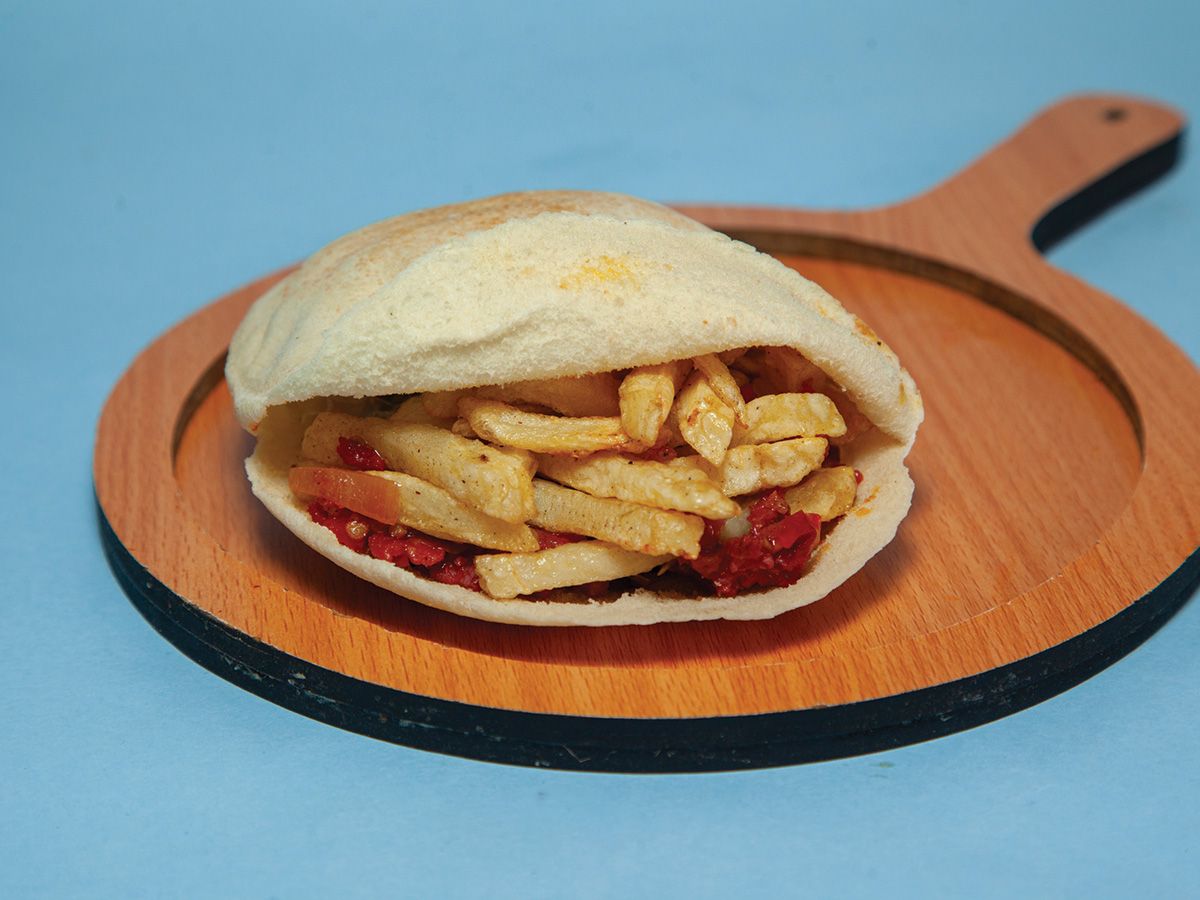 Spicy French Fry Sandwich