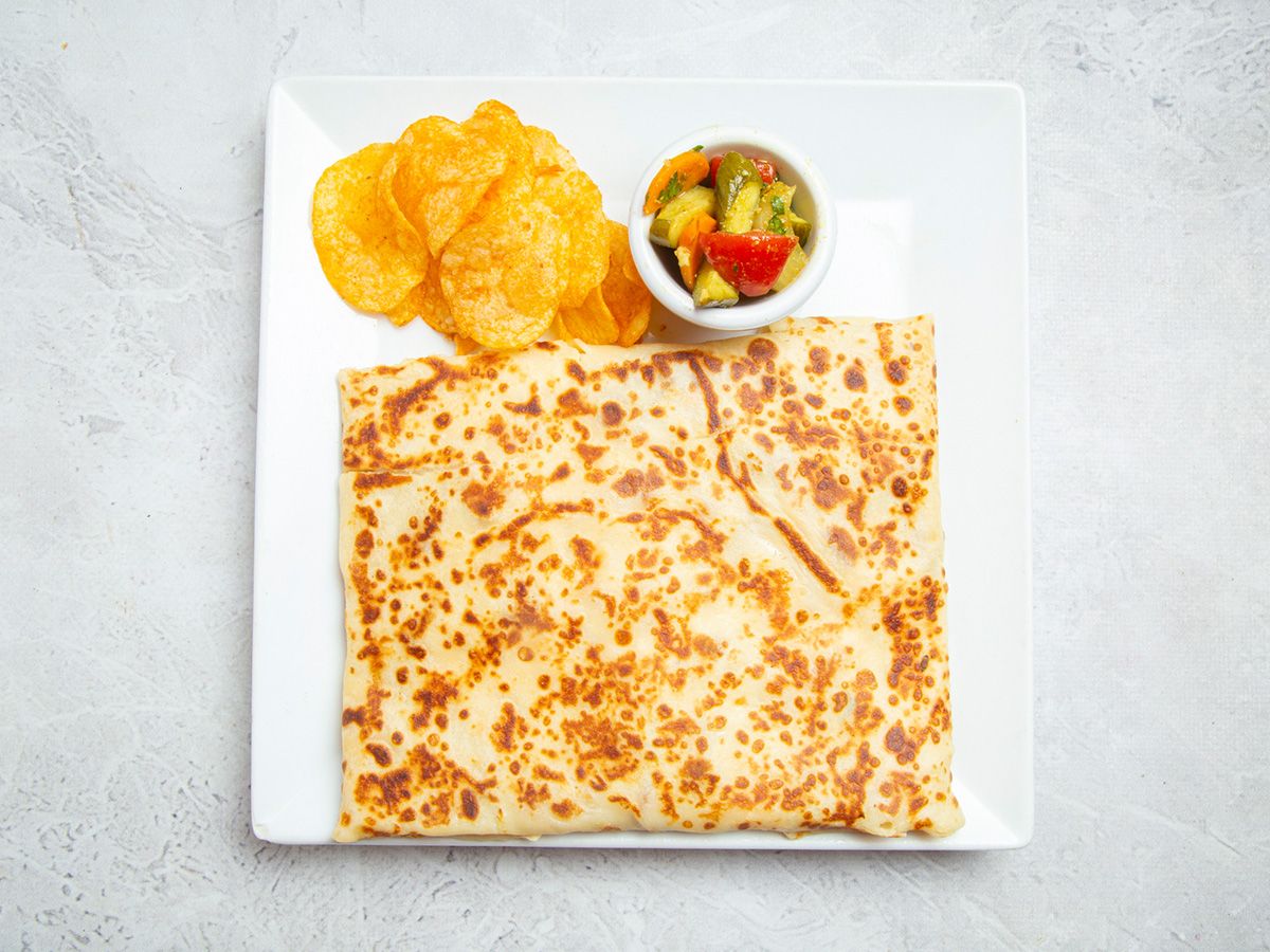 Turkey With Cheddar Cheese Crepe