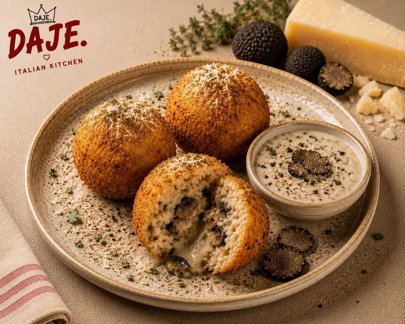 Arancini Con Funghi Tartufo