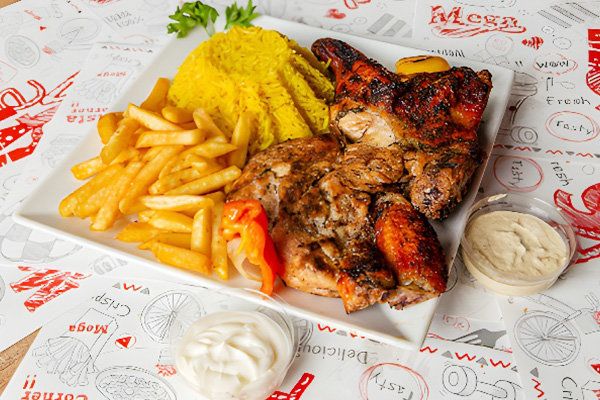 Half a grilled chicken
