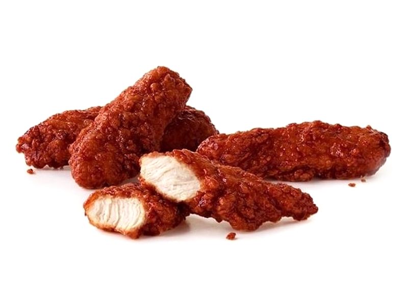 Crispy Chicken Slices With Barbecue Sauce