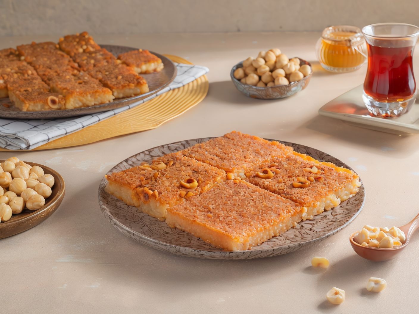 Basbousa with Hazelnuts 1/4Kg