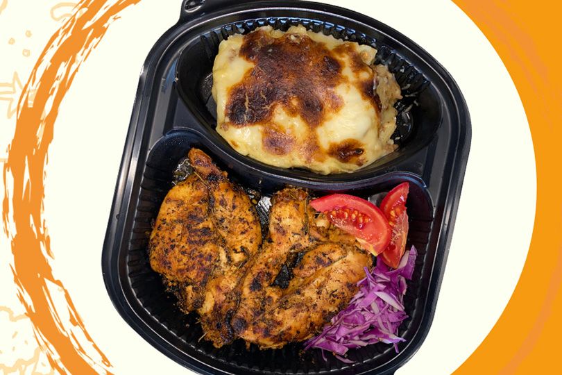 Beef Béchamel Meal with Grilled Chicken