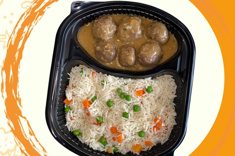 Garlic Soy Meatball Meal