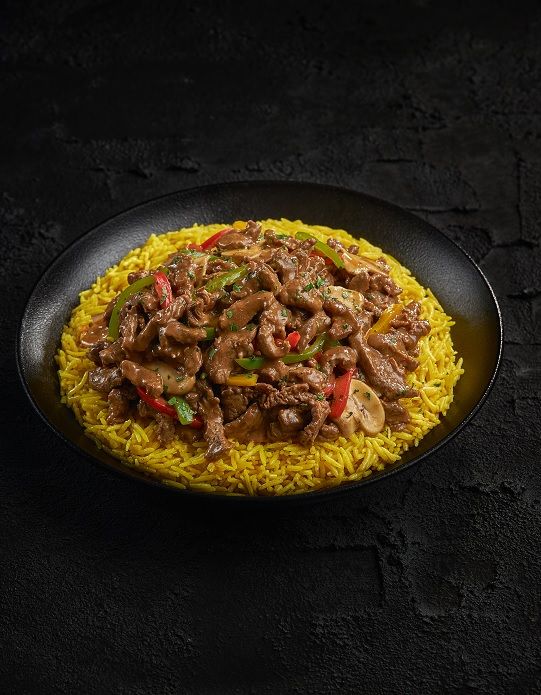 Beef Straganof Rice Dish