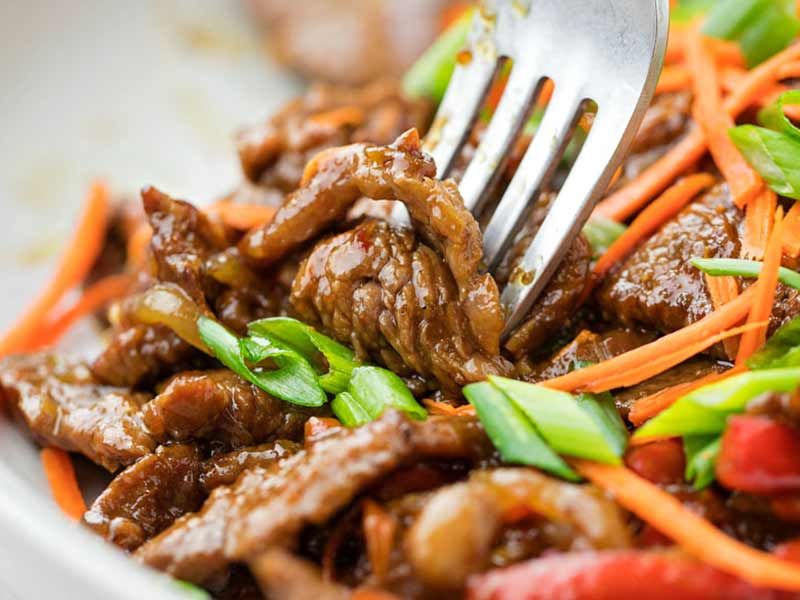 Chinese Spicy Beef Szechuan Platter