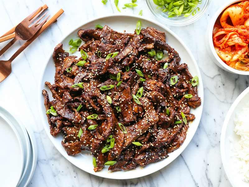 Bulgogi Korean BBQ Beef Platter