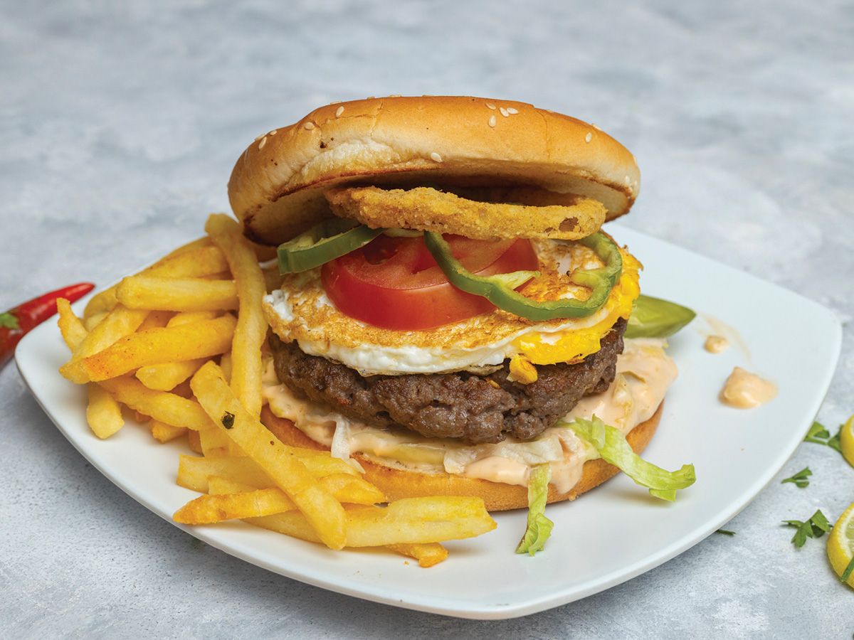 Burger With Eggs