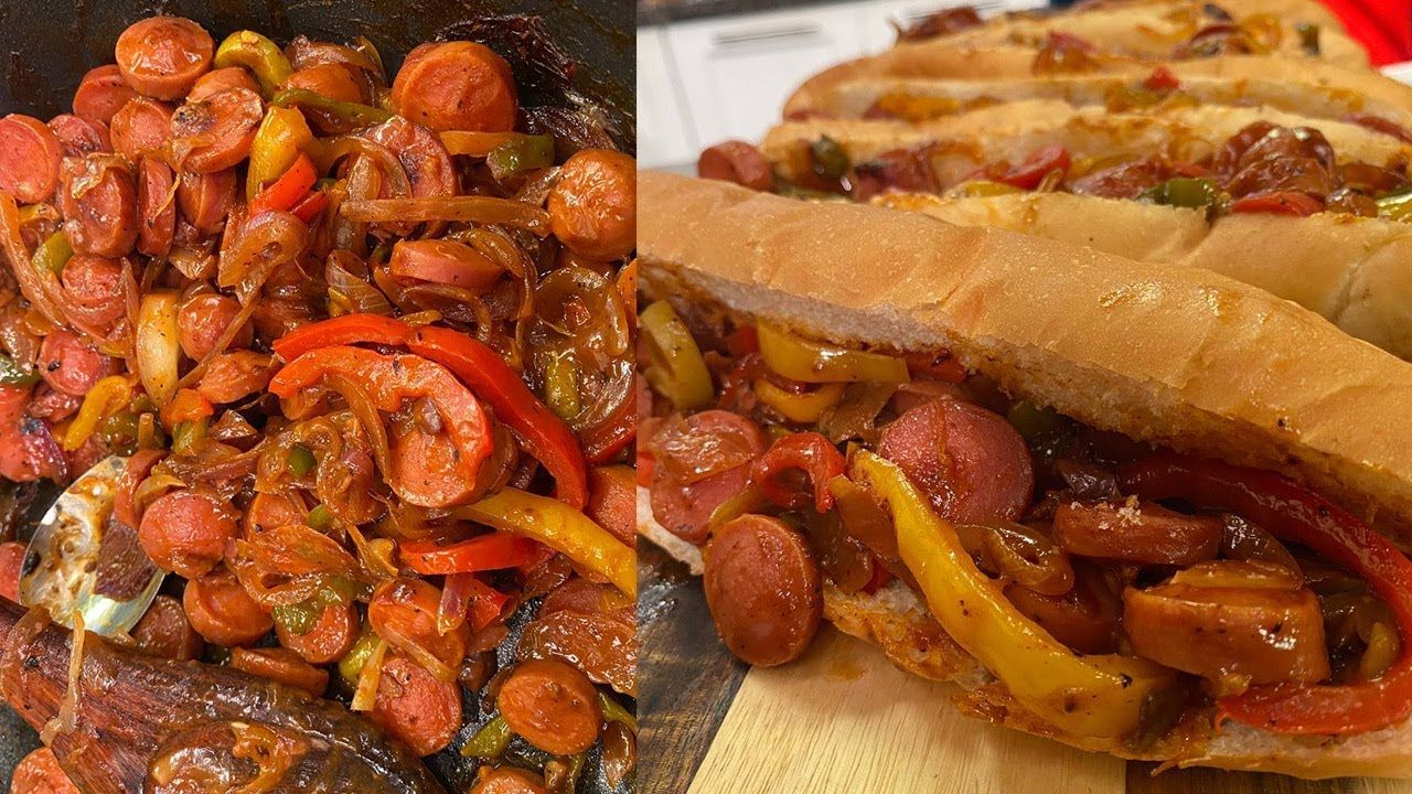 Hotdog spicy and fries