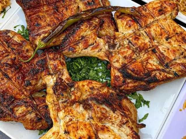 Grilled Chicken On Charcoal