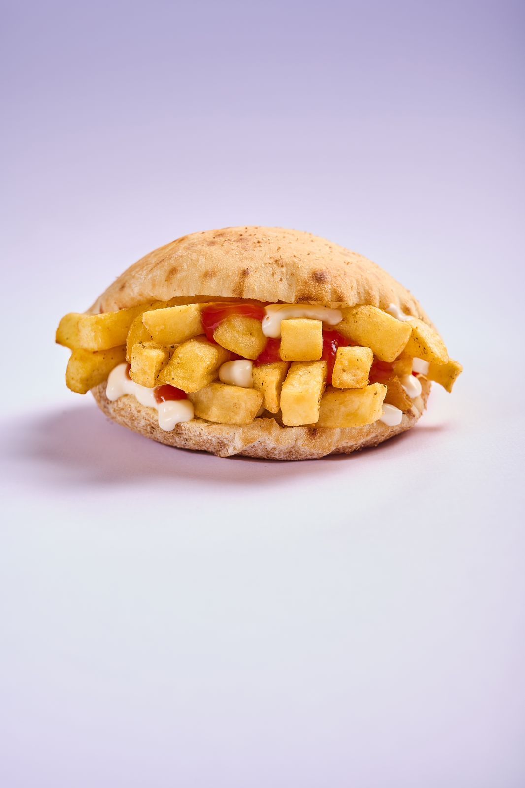 Fries with Ketchup & Mayo Sandwich