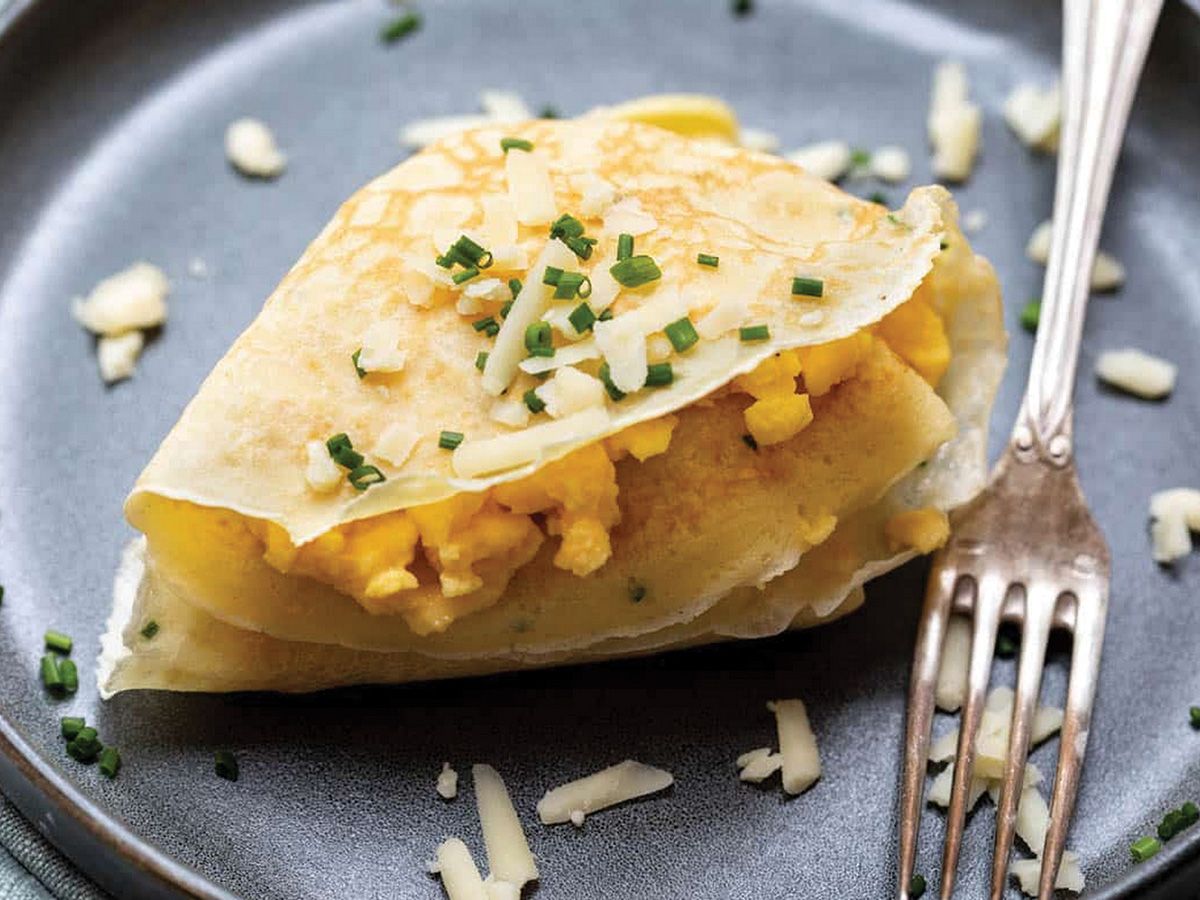 Cheddar crepe