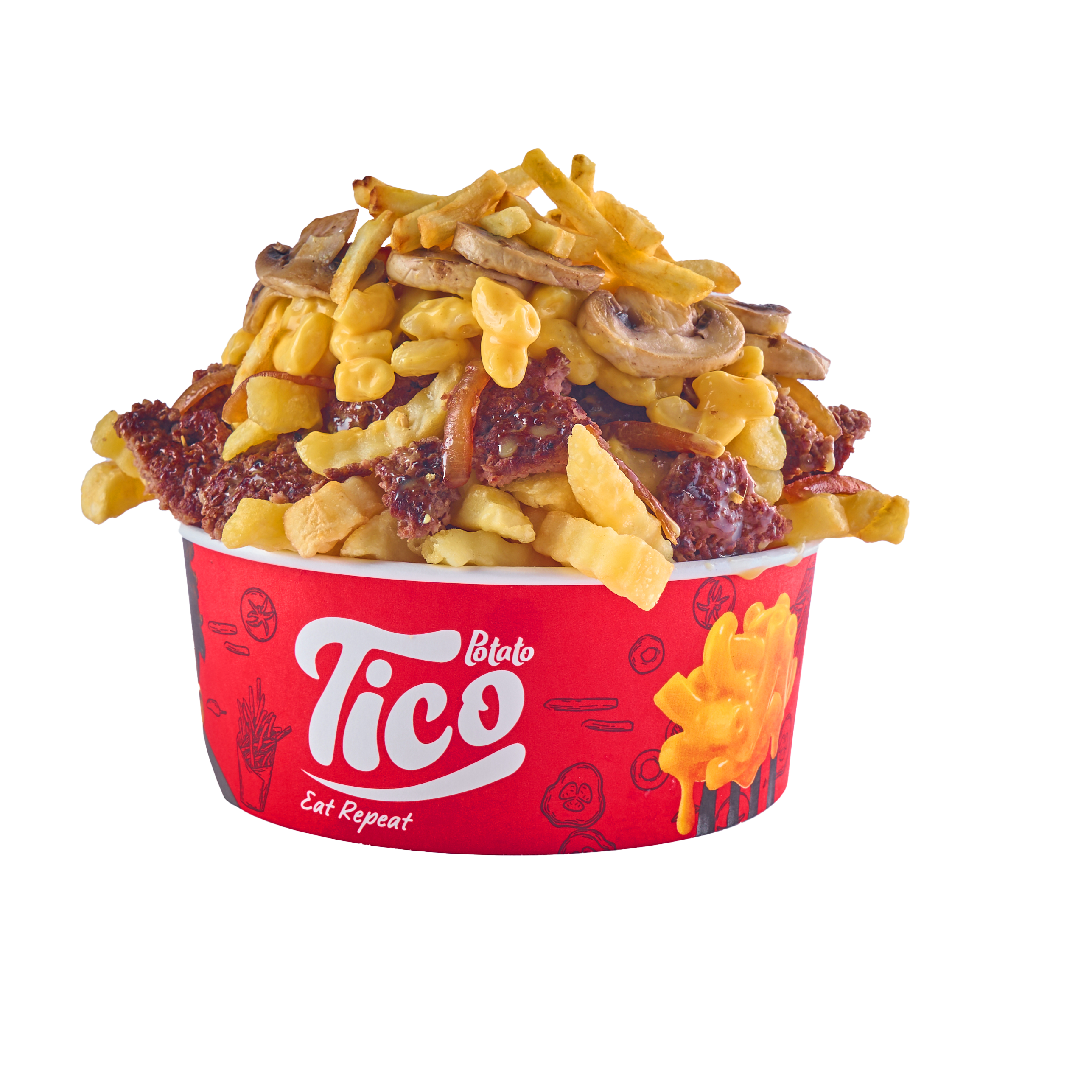 Cheesy Mashroom Tico Bomb