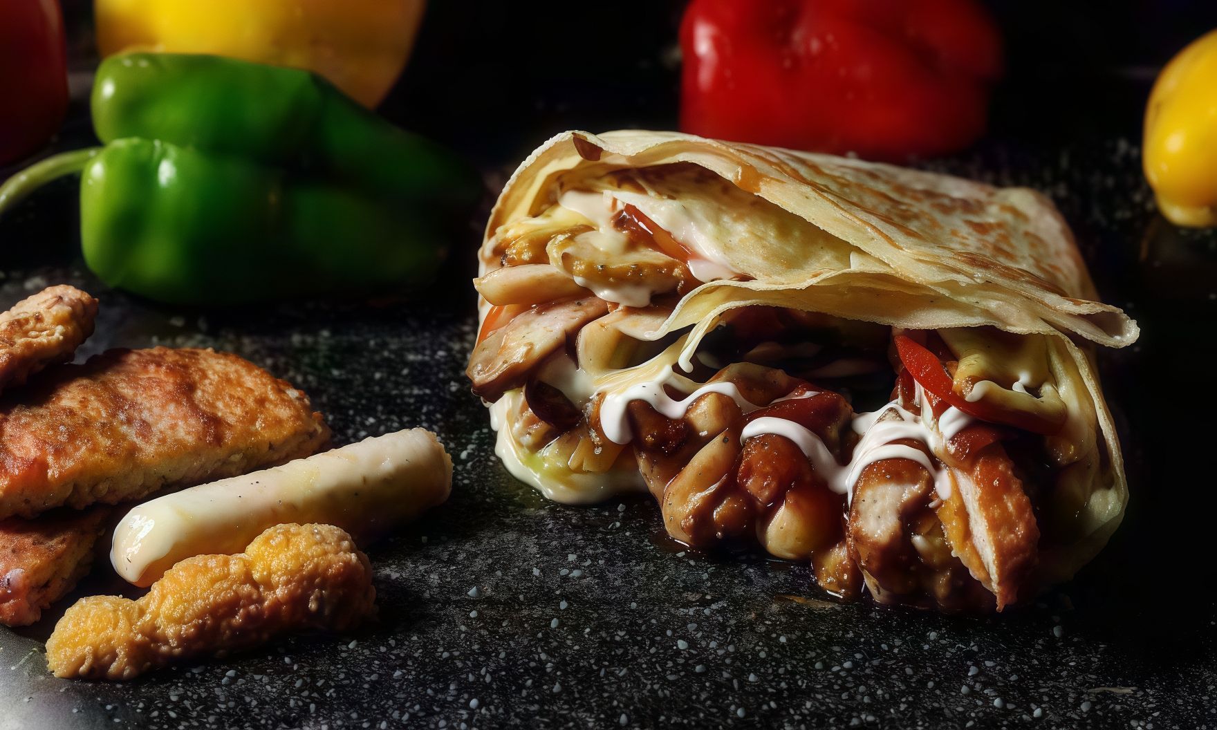 Chicken Burger Crepe