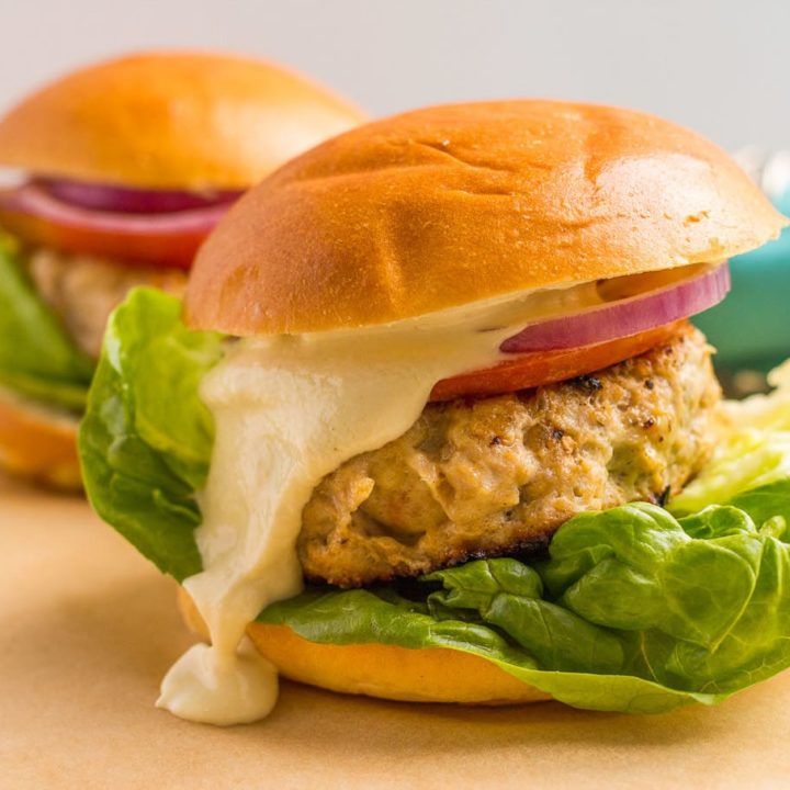 Chicken Burger With Cheddar Cheese Sandwich