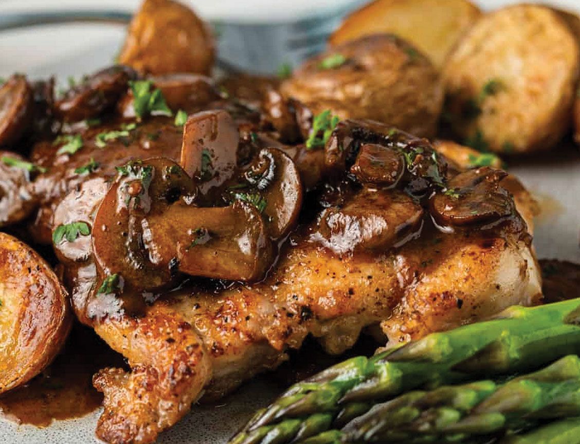 Chicken Mushroom with side dishes