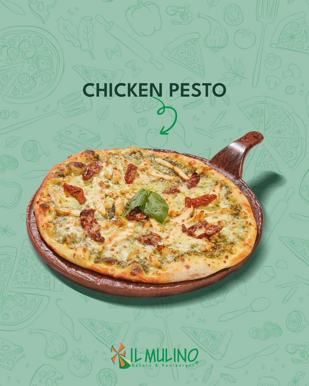 Chicken Pesto Pizza