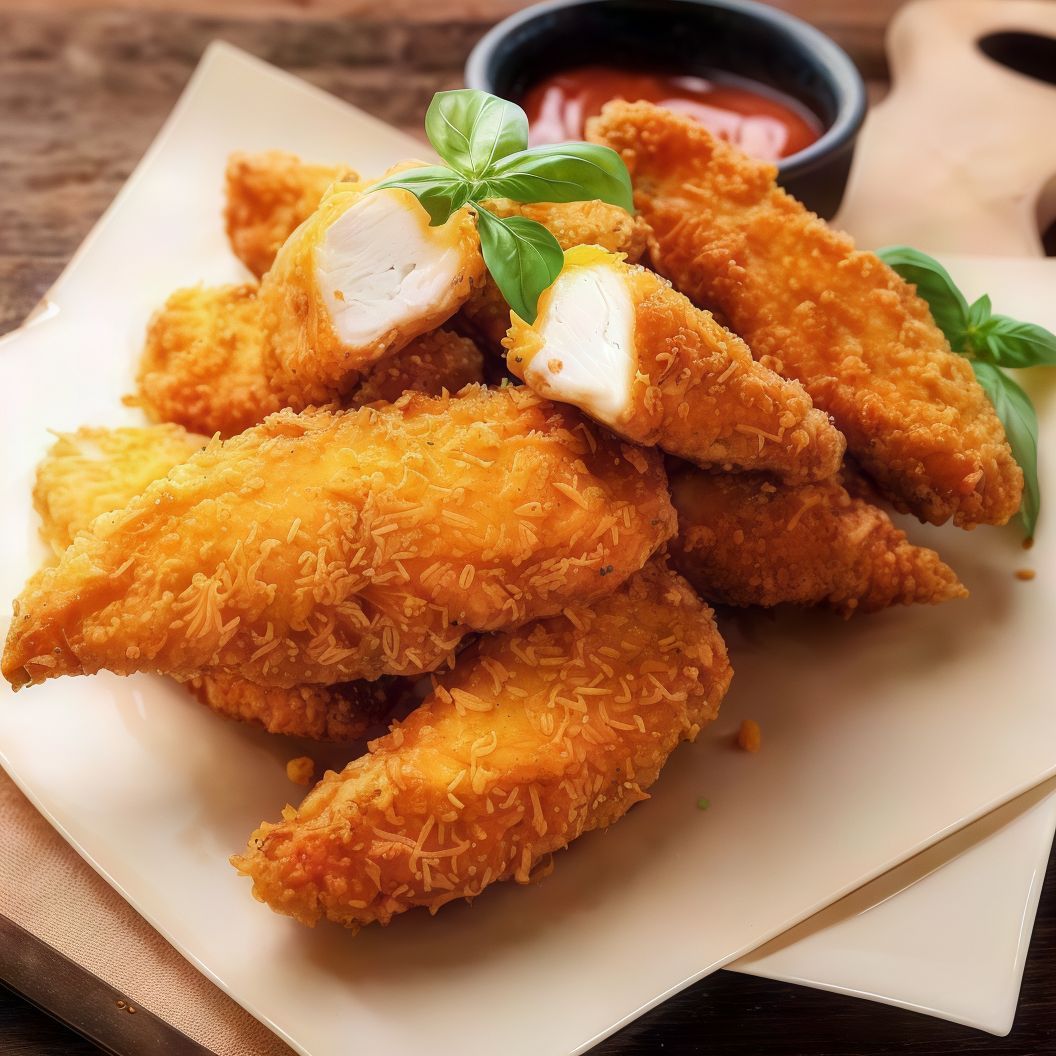 Chicken Strips with Pasta or French Fries