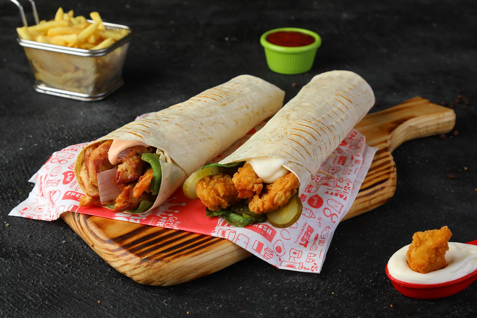 Chicken Strips Tortilla Wraps