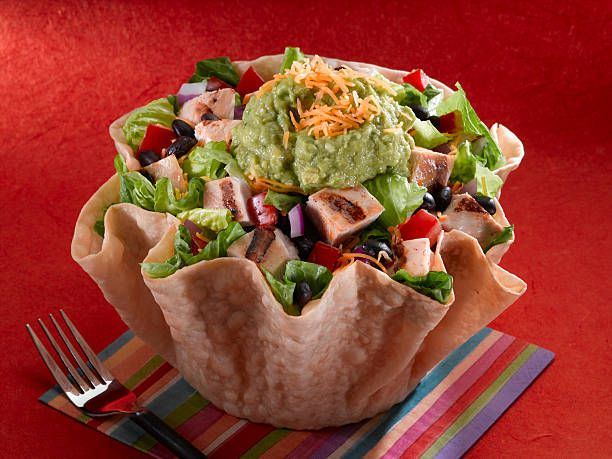 Chicken Taco Salad With Mixed Cheese