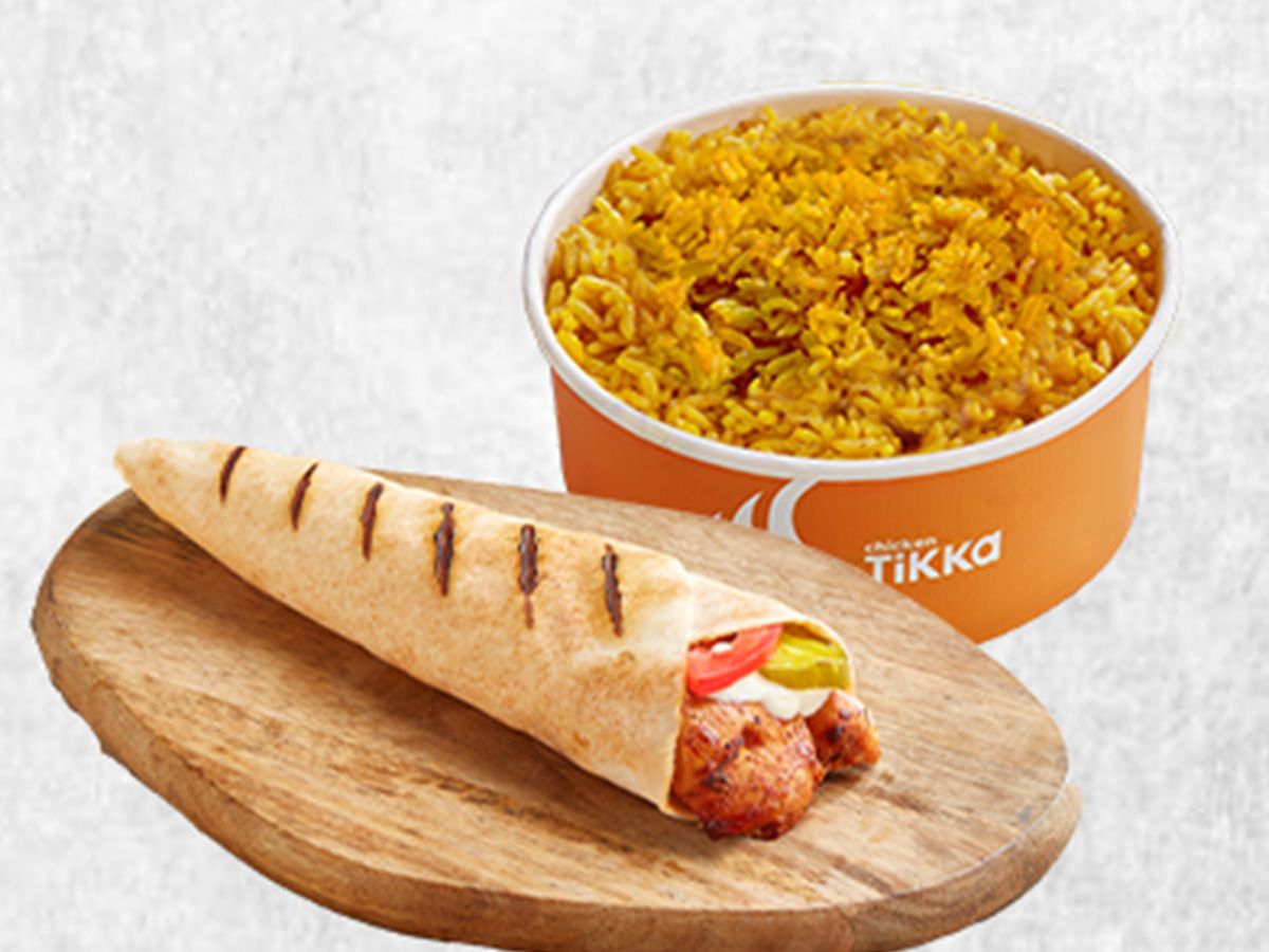 Chicken Tikka Wrap With 1 Side Dish