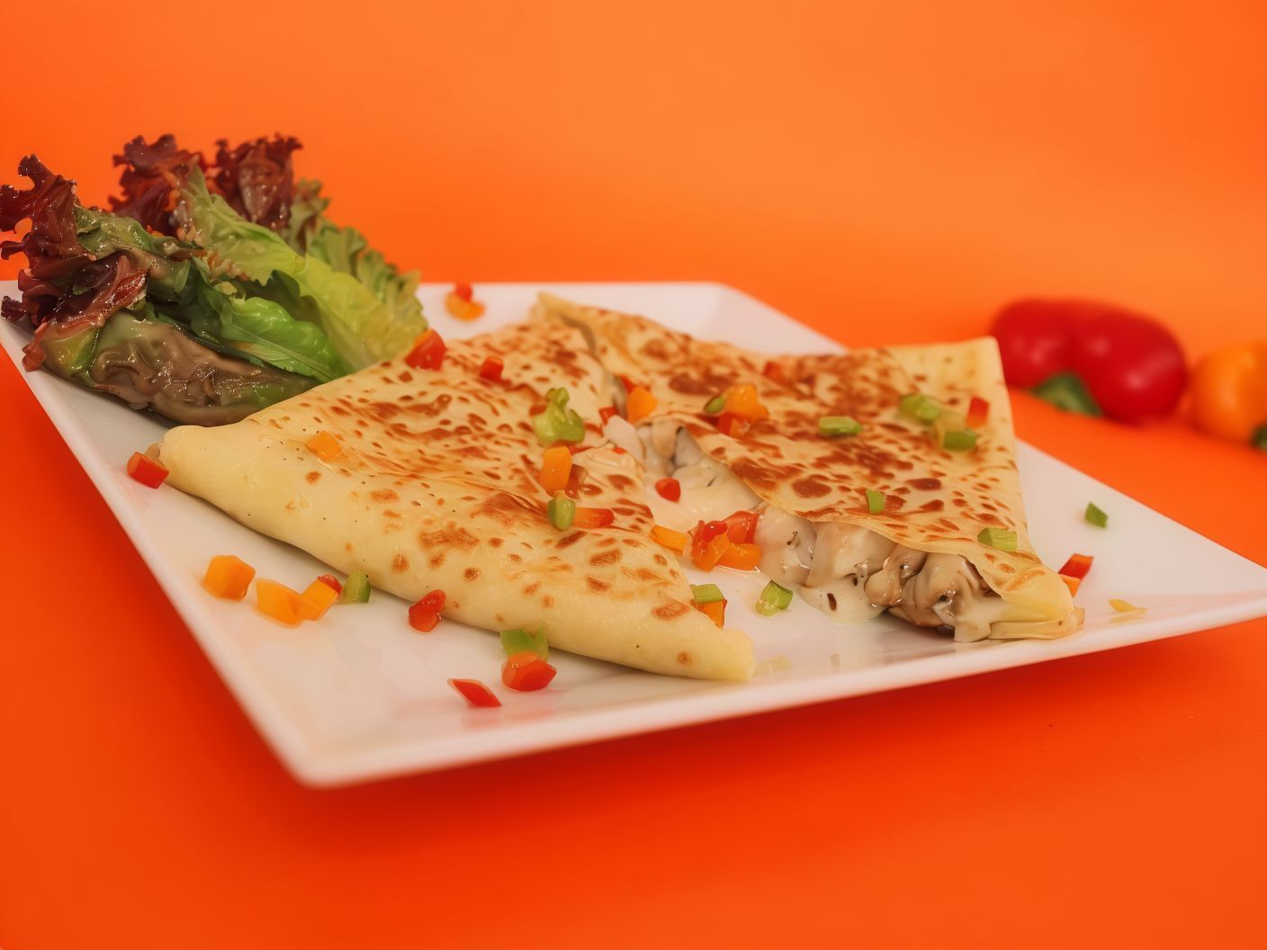 Chicken With Mushroom Crepe