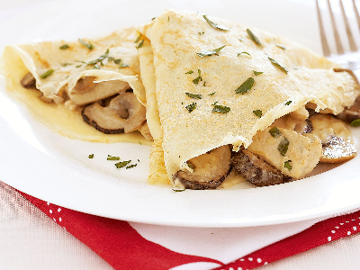 Chicken With Mushroom Crepe