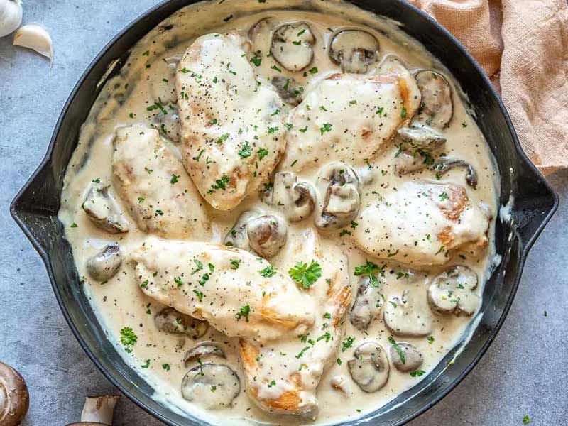 Chicken Creamy Mushroom Platter