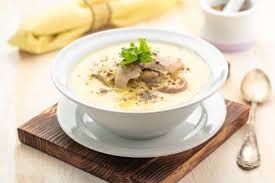 Chicken soup with labani cream