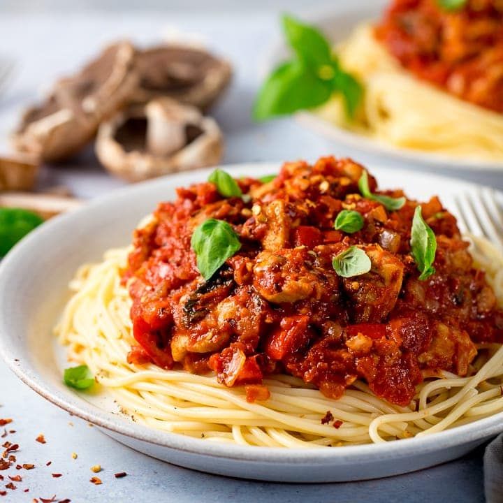 Spaghetti with sausage