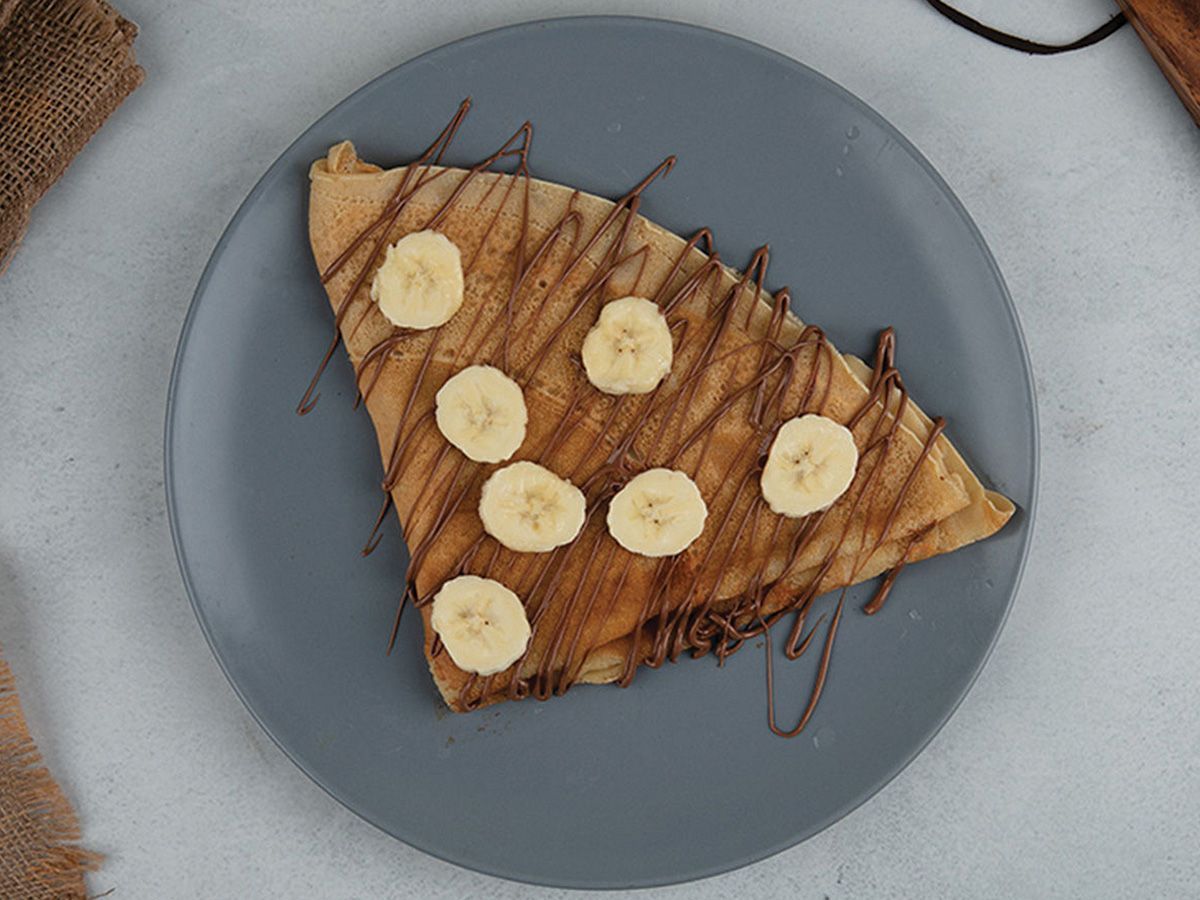 Chocolate banana crepe