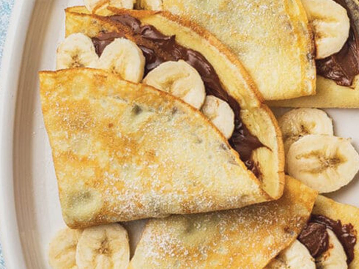 Chocolate nuts banana crepe.