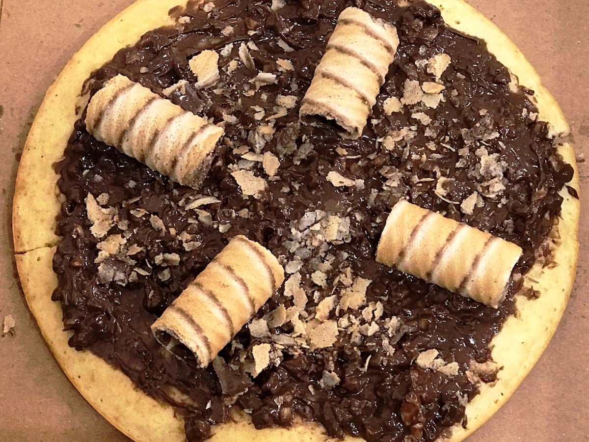 Chocolate pizza