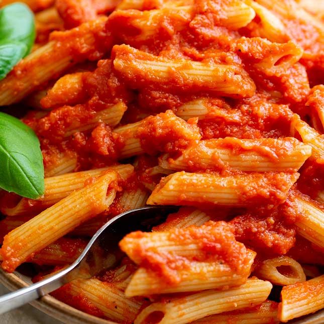 Red sauce pasta