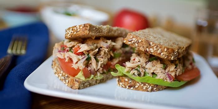 Cold Tuna Salad Brown Vienna sandwich