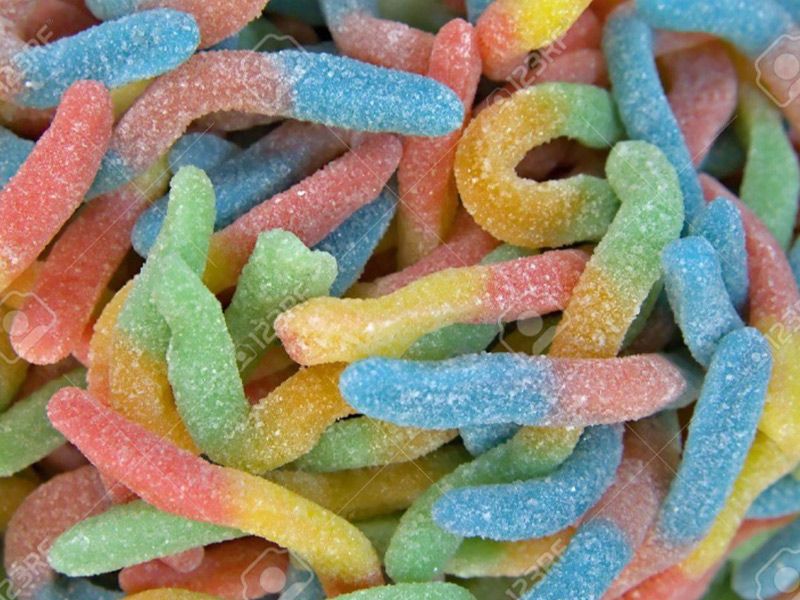 Colored Jelly Sour Worms