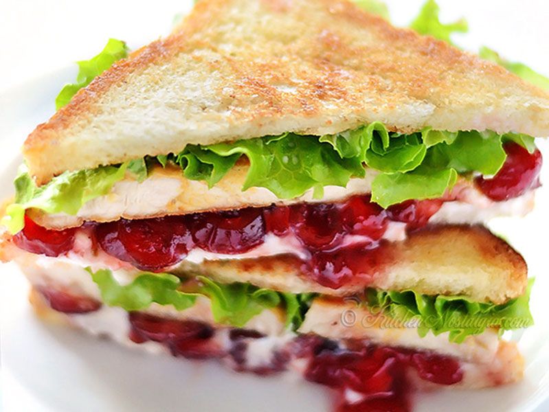 Cheese and turkey sandwich