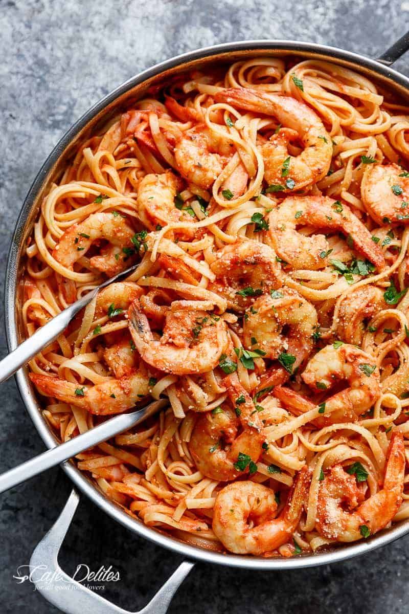 Baladi shrimp pasta