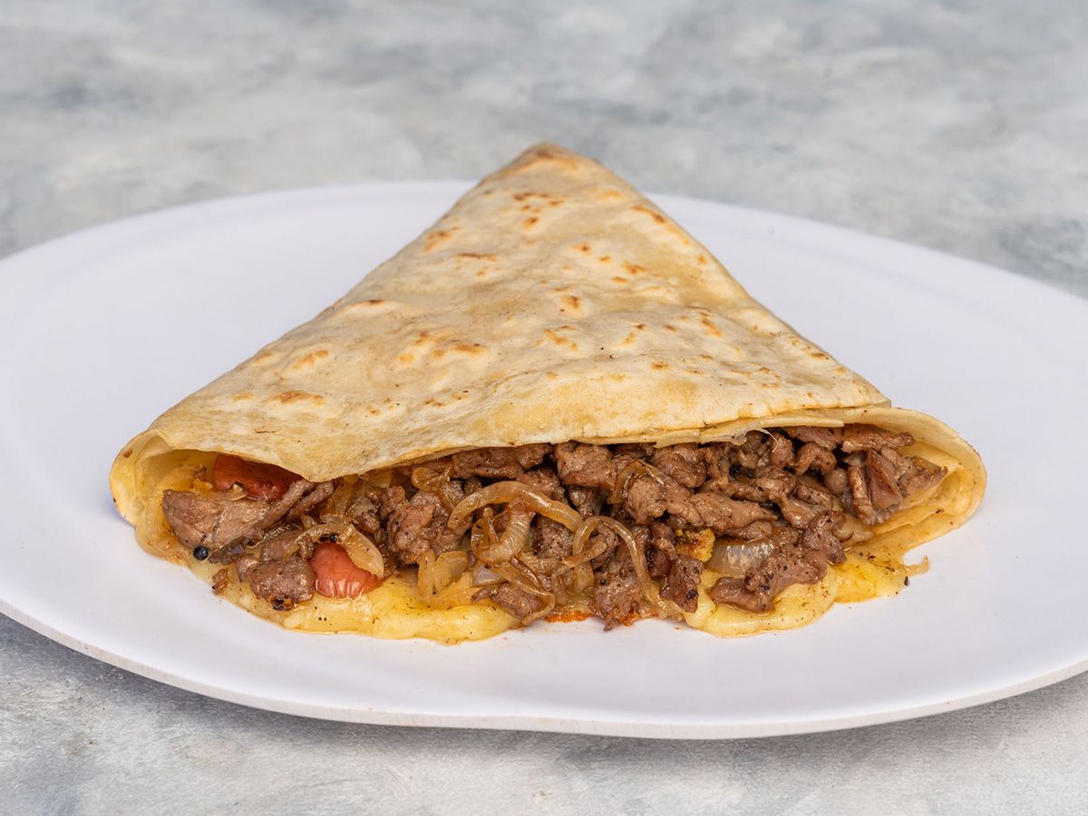 Meat break crepe