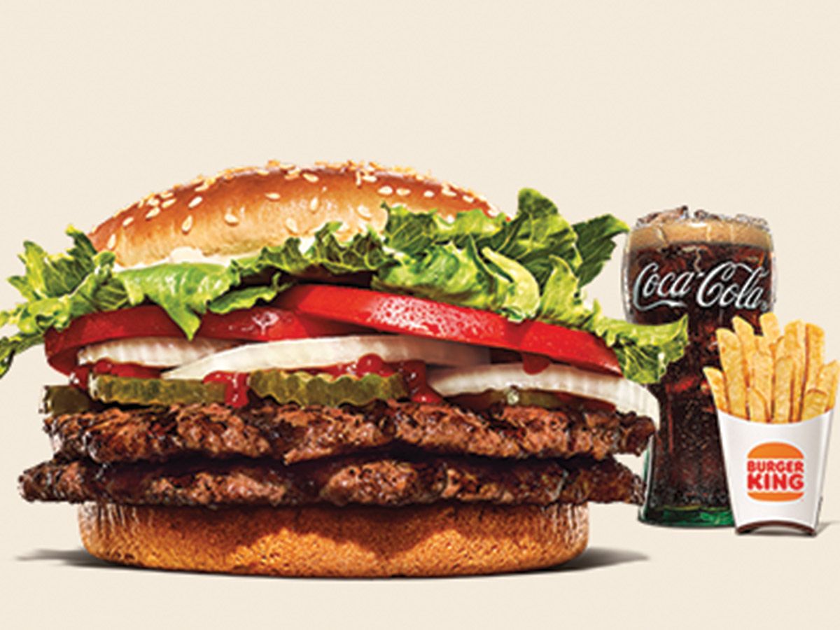 Beef double Whopper meal