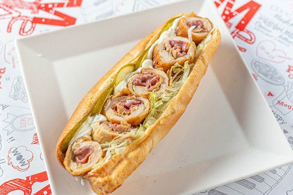 cordon blue sandwich and fries
