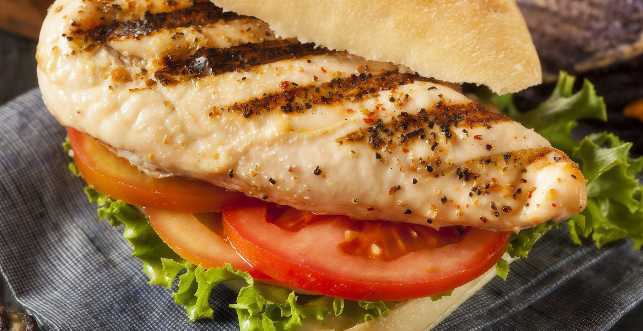 Grilled Chicken Breasts Sandwich